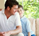dad with his son